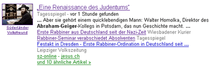 Google-News Rabbiner