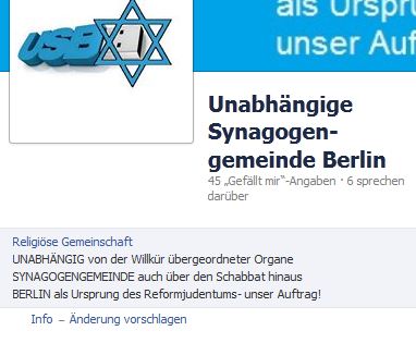 Facebook-Seite der Unabhängigen Synagogengemeinde
