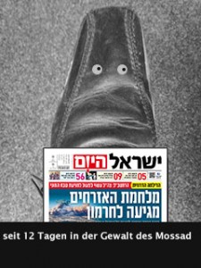 Schuh in der Gewalt des Mossad