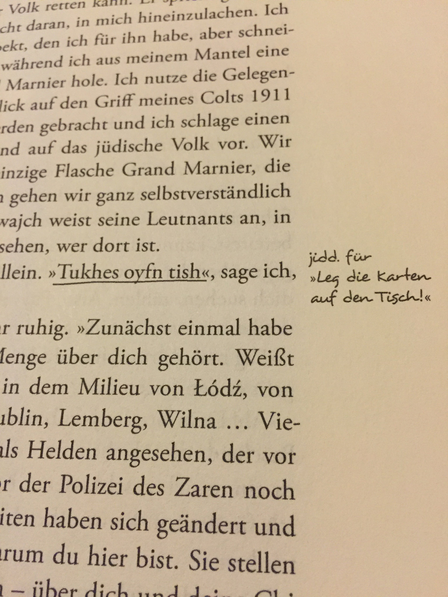 Detailansicht einer Anmerkung in Fayvel der Chinese