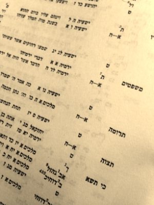 List der Haftarot in der Encyclopedia Talmudit