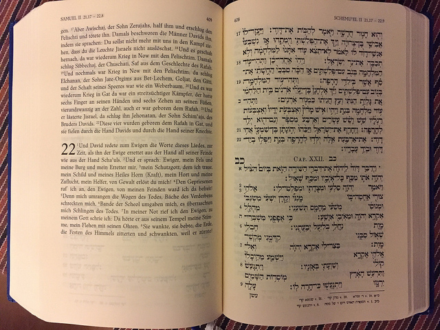 Blick in die Propheten-Ausgabe des Herder Verlags